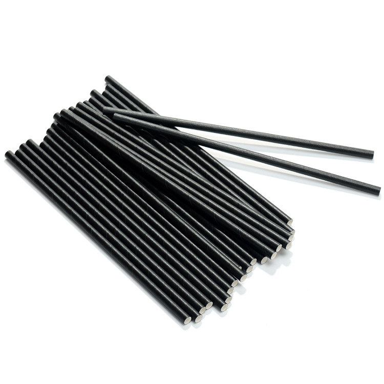 4,800 Bulk Black Paper Straws Unwrapped - Sustainable Sippers