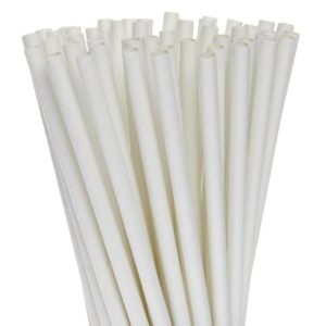 Bulk White Paper Straws Unwrapped
